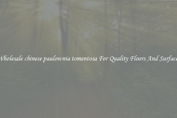 Wholesale chinese paulownia tomentosa For Quality Floors And Surfaces