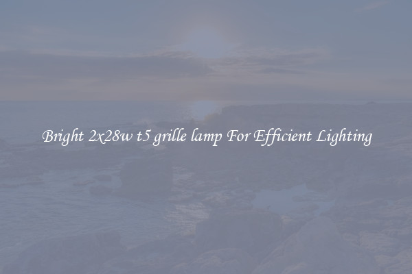 Bright 2x28w t5 grille lamp For Efficient Lighting