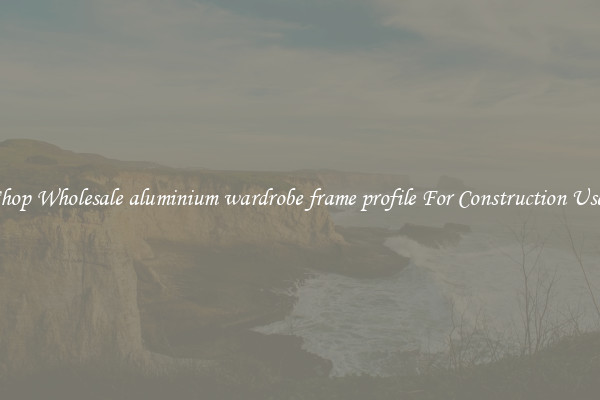 Shop Wholesale aluminium wardrobe frame profile For Construction Uses