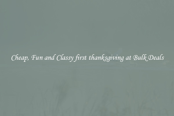 Cheap, Fun and Classy first thanksgiving at Bulk Deals