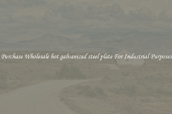Purchase Wholesale hot galvanized steel plate For Industrial Purposes