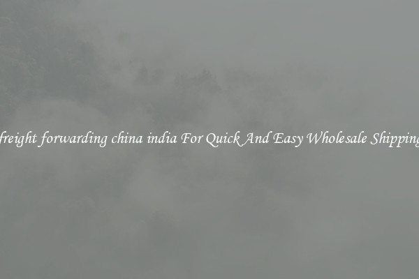 freight forwarding china india For Quick And Easy Wholesale Shipping