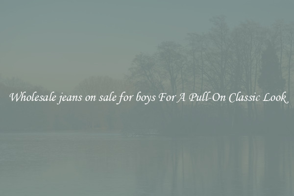 Wholesale jeans on sale for boys For A Pull-On Classic Look