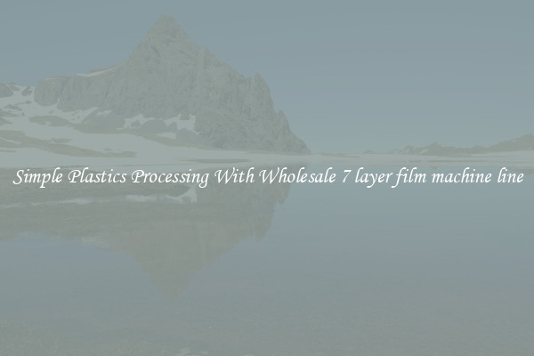 Simple Plastics Processing With Wholesale 7 layer film machine line