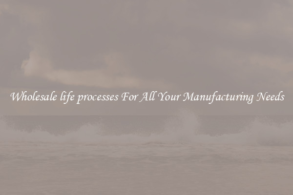 Wholesale life processes For All Your Manufacturing Needs